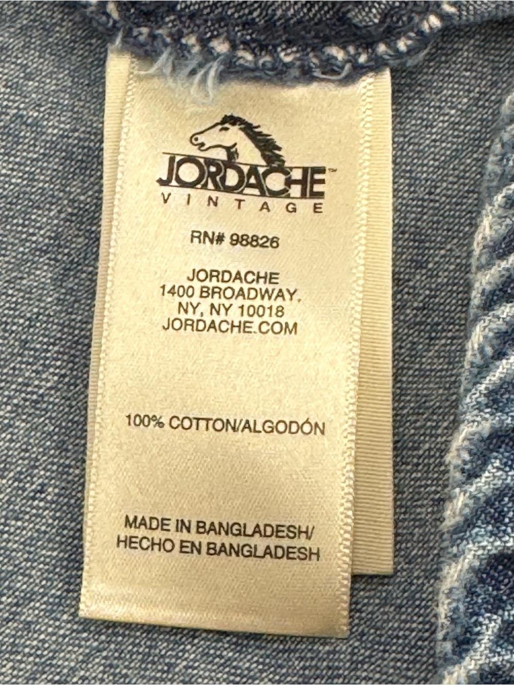 Jordache Vintage Snap Front Womans Denim Long Sleeve Shirt Size Large - Picture 7 of 8